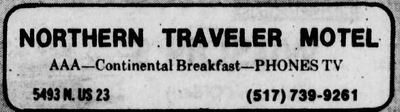Northern Traveler Motel - July 13 1975 Ad